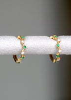 Verde Zig Zag Hoop Earrings