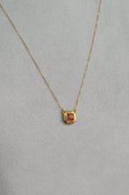 Frame Asscher Pendant Necklace