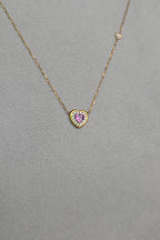 Celeste Heart Halo Necklace
