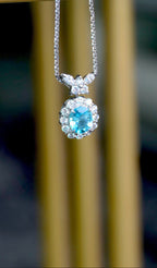 Butterfly Halo Paraiba Necklace