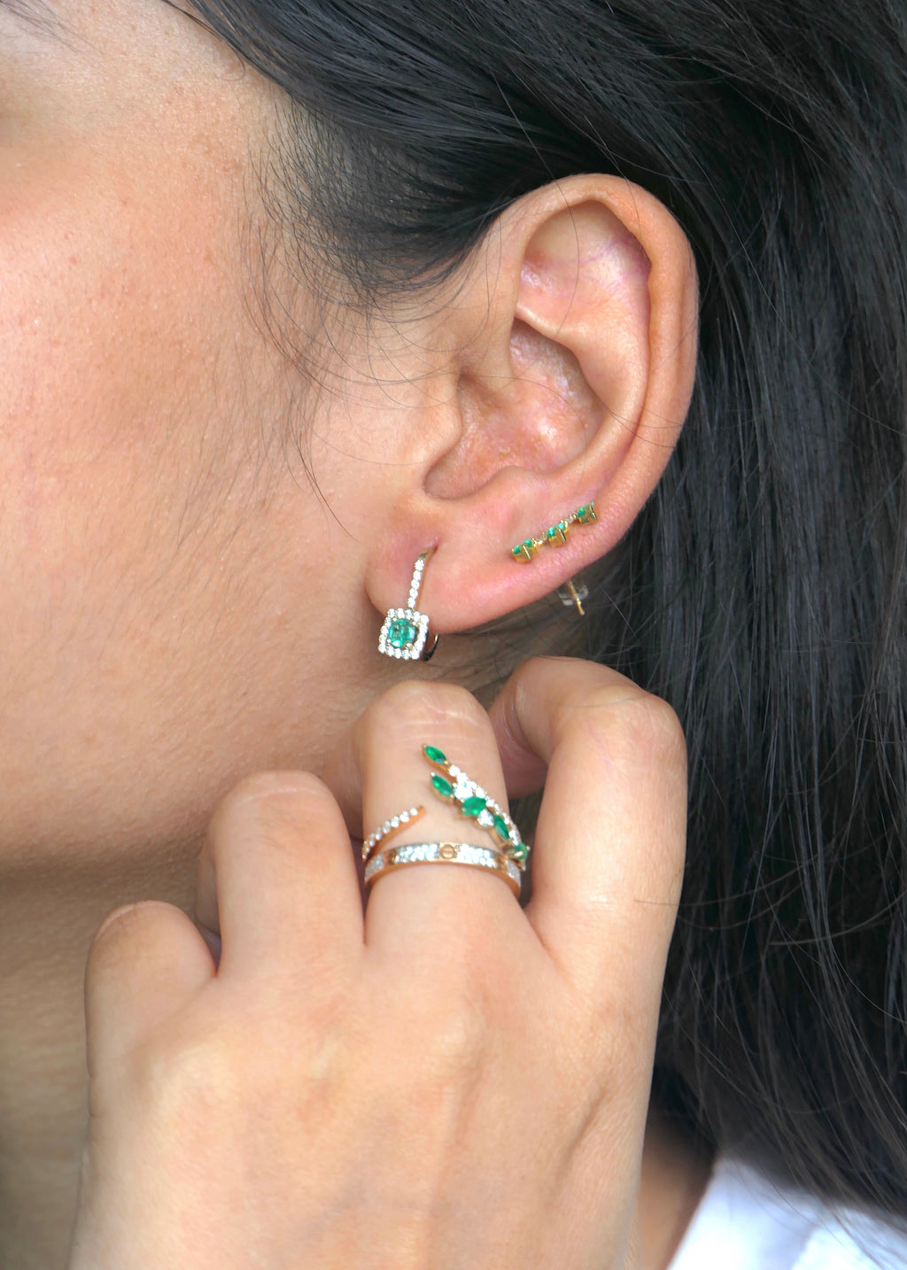 Emerald Vine Wrap Ring
