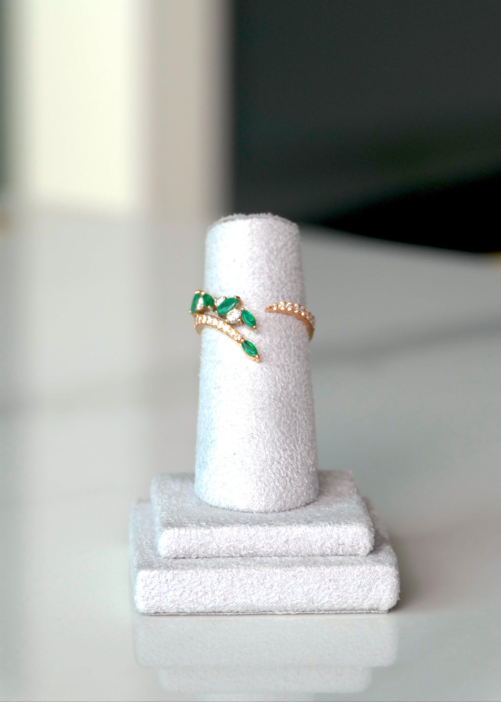 Emerald Vine Wrap Ring