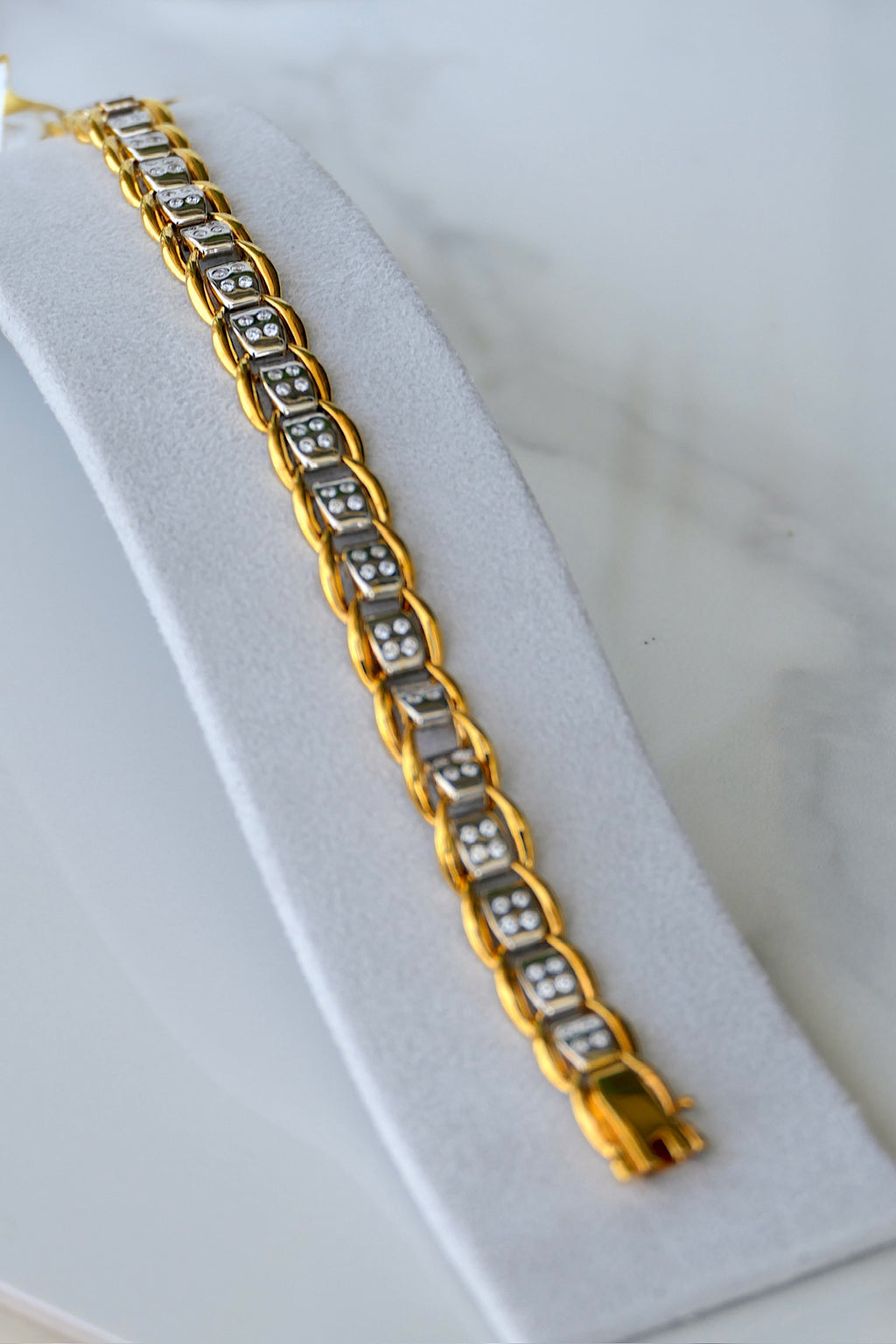 Monaco Link Diamond Bracelet