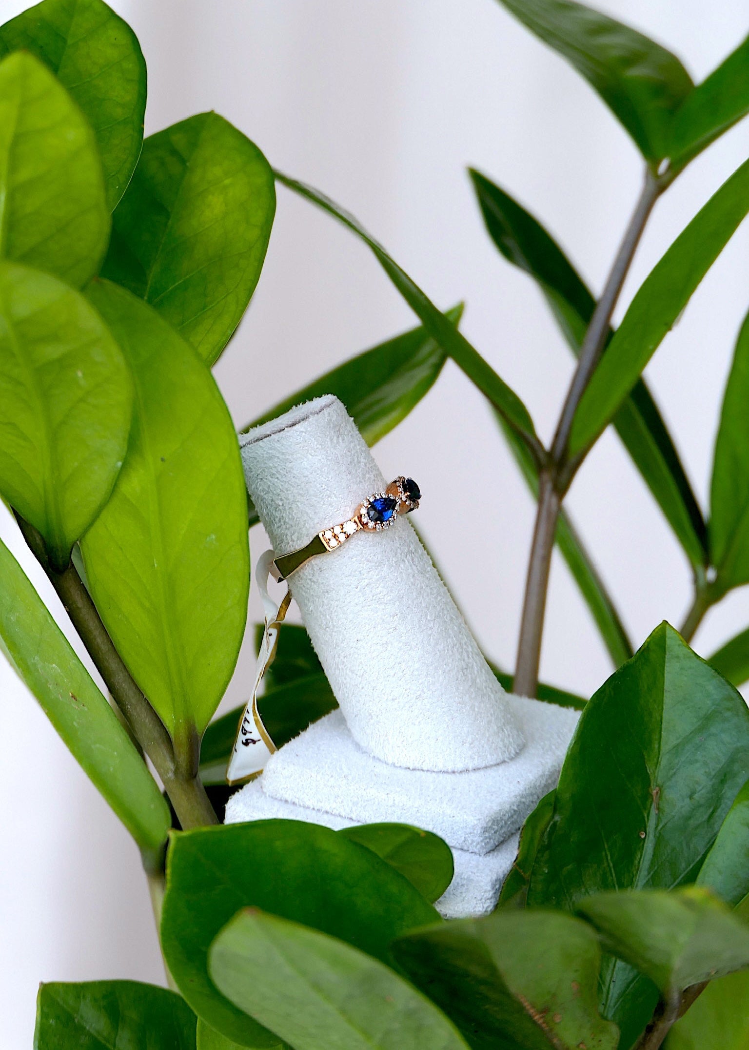 Blue Sapphire Duet Ring