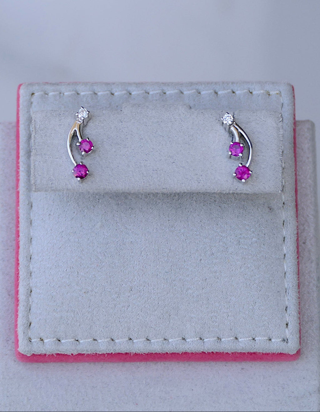 Blaze Curve Sapphire Studs
