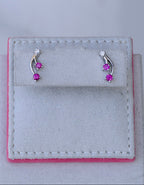 Blaze Curve Sapphire Studs