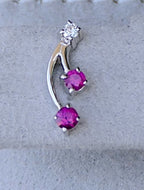 Blaze Curve Sapphire Studs