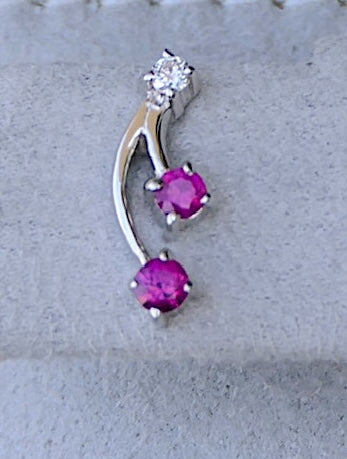 Pendientes con broche Blaze Curve de zafiro