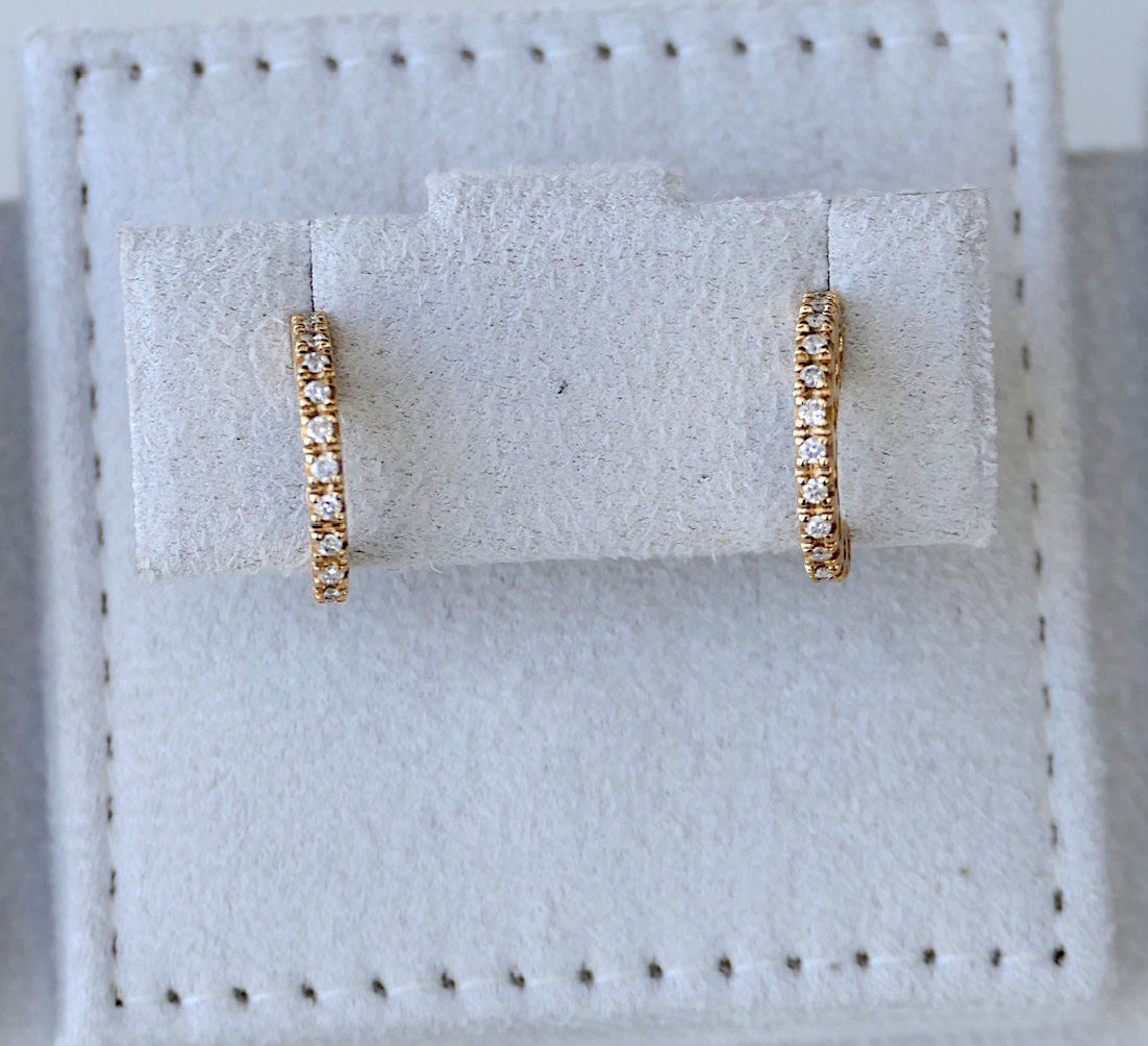Golden Curve Pavé Earring