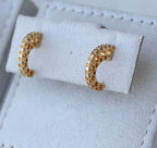 Golden Curve Pavé Earring