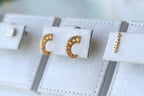 Golden Curve Pavé Earring