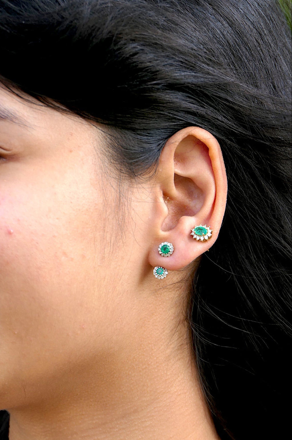 Royal Halo Oval Studs
