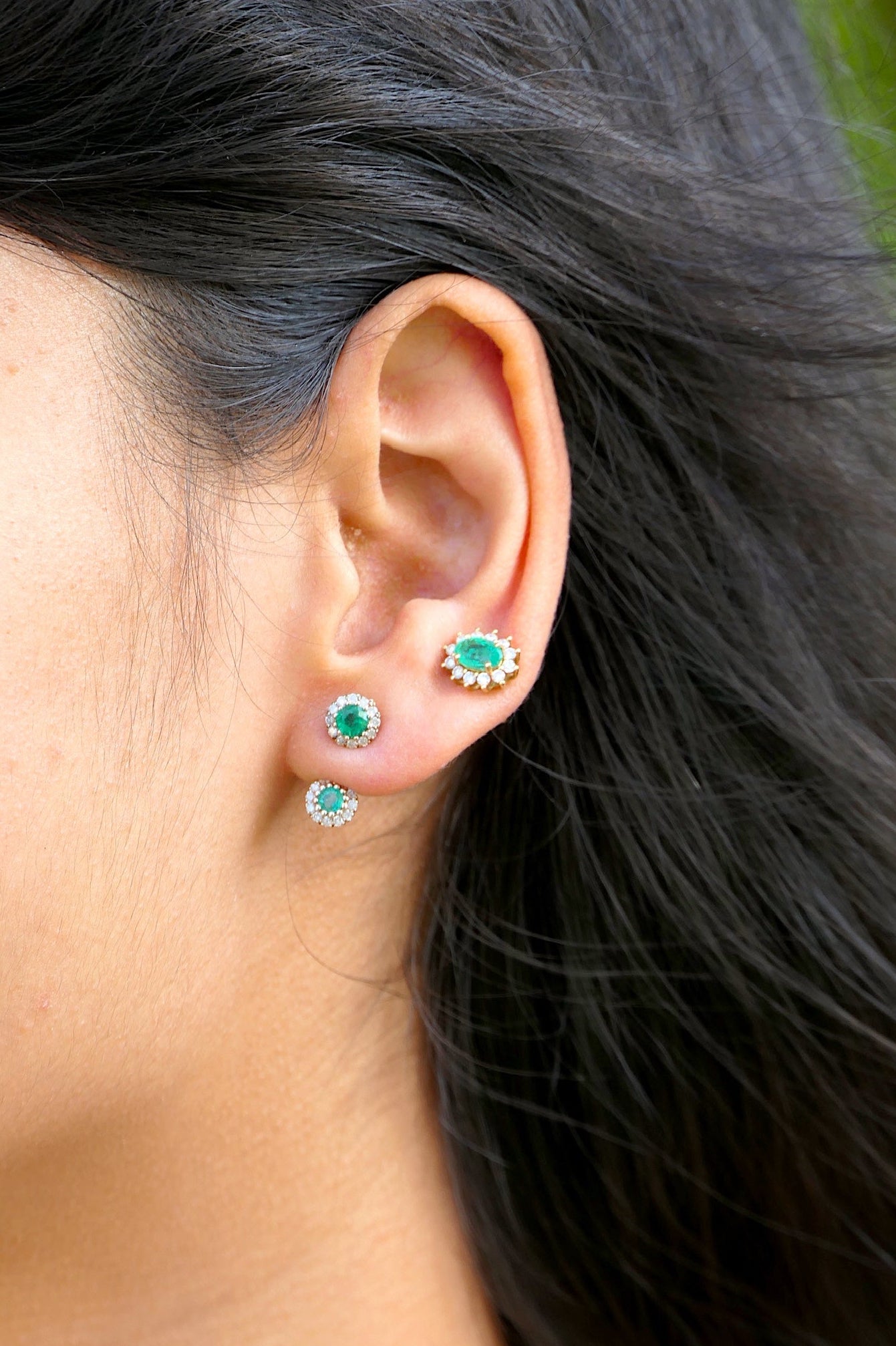 Pendientes Royal Halo Oval