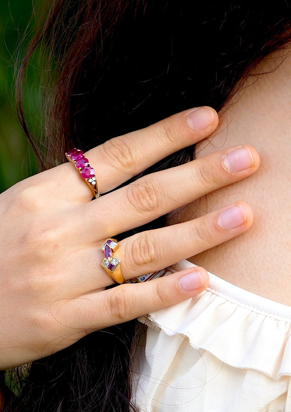 Navette Link Statement Ring