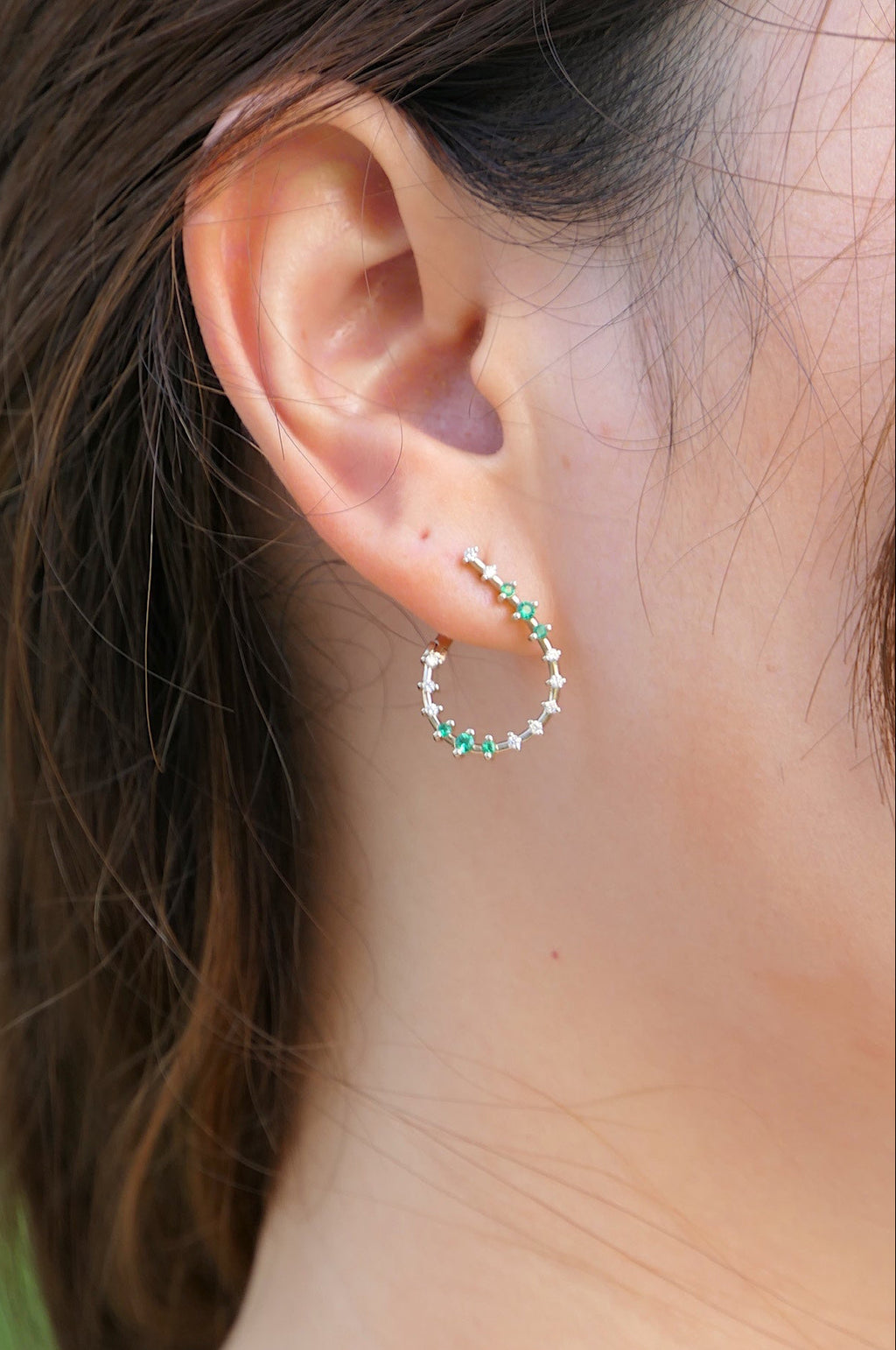 Pear Outline Front Hoops