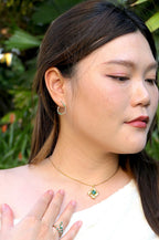 Pear Outline Front Hoops