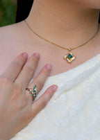 Emerald Vine Wrap Ring