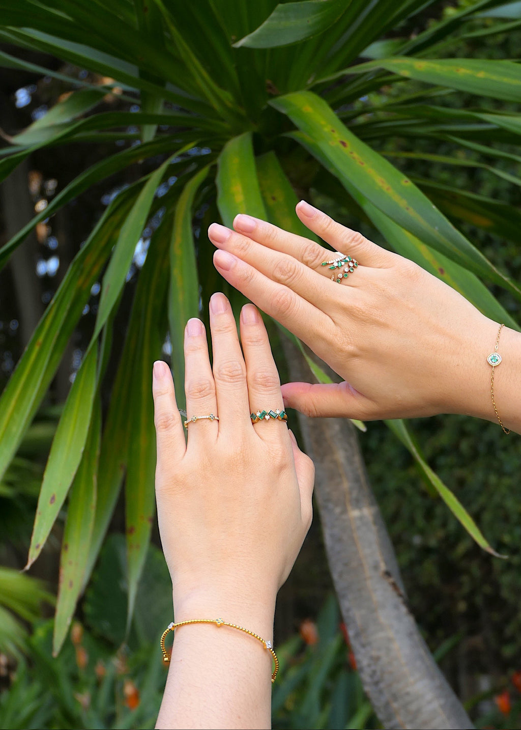 Emerald Vine Wrap Ring