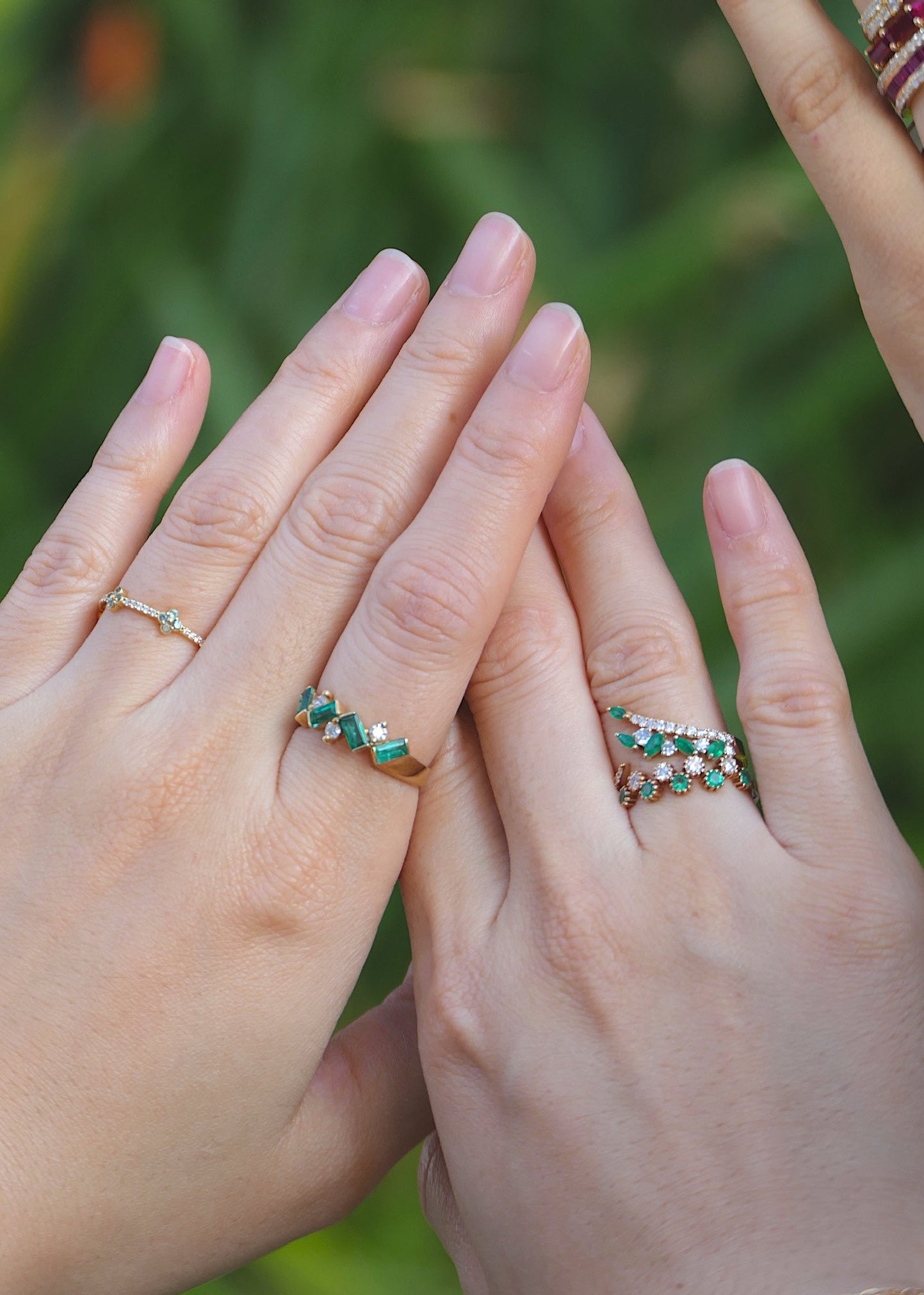 Emerald Vine Wrap Ring