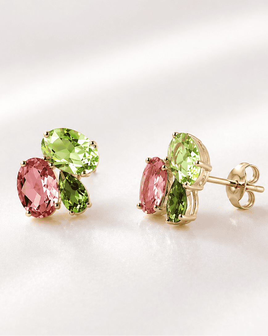 Pendientes de turmalina Petal & Pine (par)