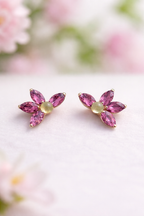 Watermelon Wing Tourmaline Earring Pair Set