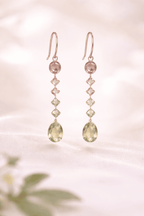 Blush to Mint Gradient Tourmaline Earring Pair Set