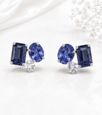 Midnight Tide Sapphire Stud Pair Set