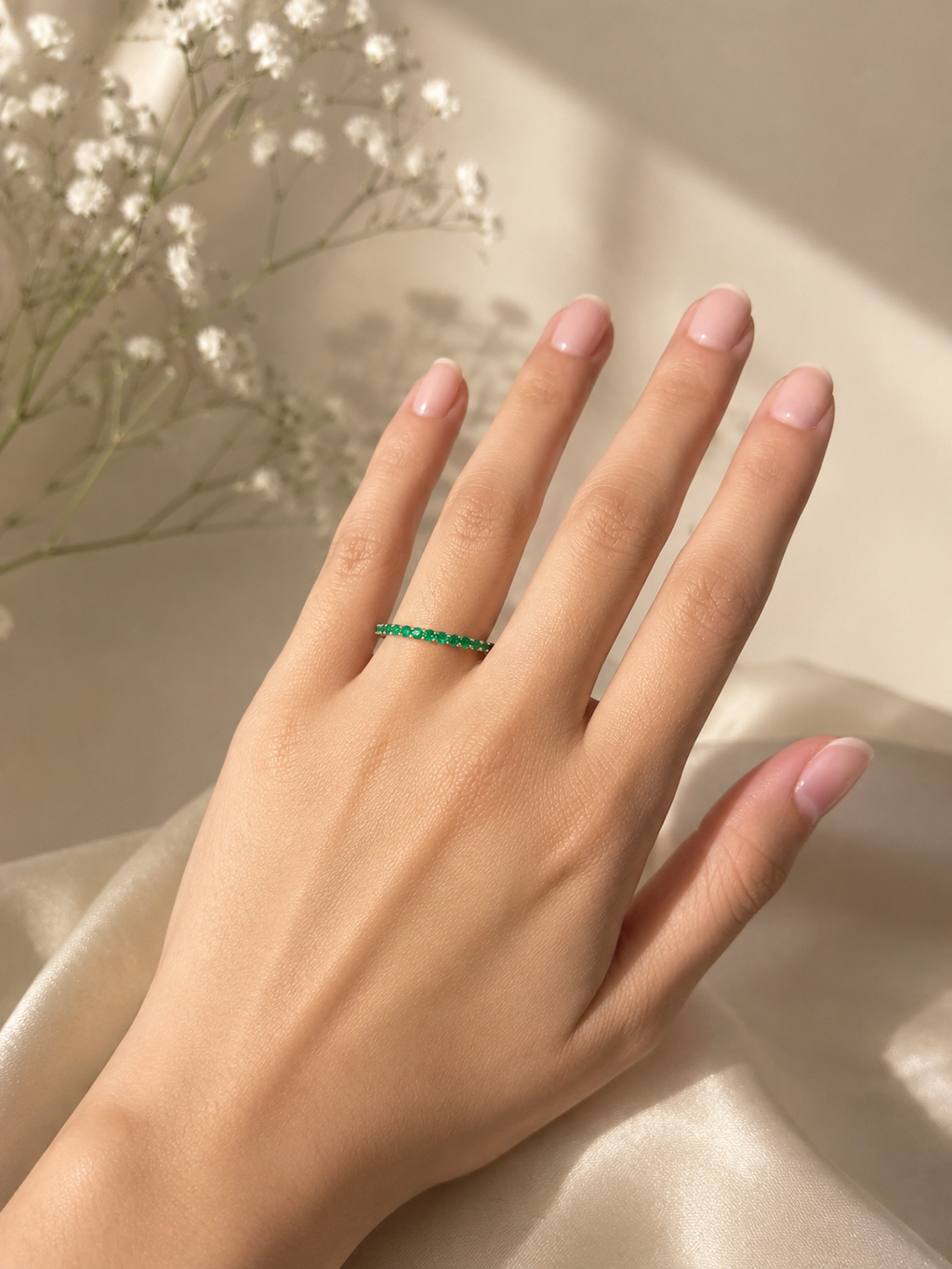 Round Half Eternity Band Ring