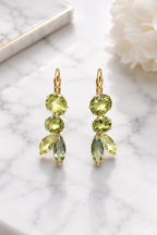 Lime Mirage Sapphire Drop Earrings