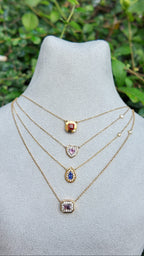 Celeste Heart Halo Necklace