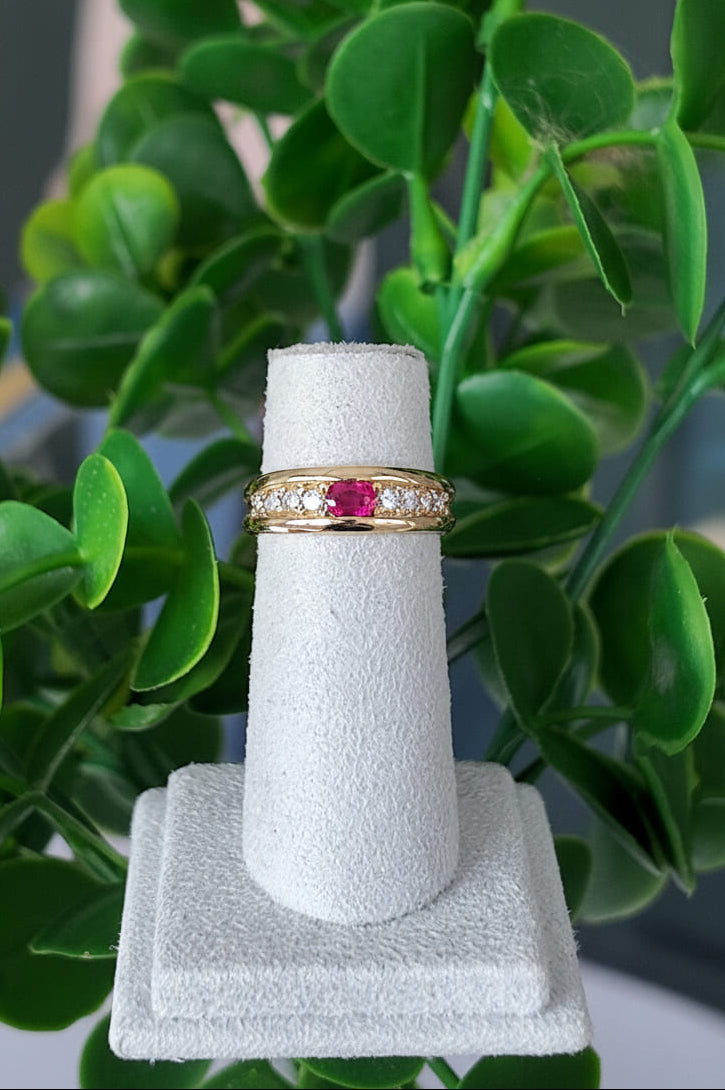 Anillo grueso con banda Horizon