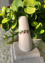 Emerald Diamond ZigZag Band Ring