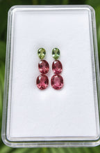 Sorbet Cascade Tourmaline Dangle Earring Pair Set