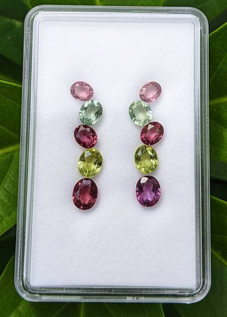 Candy Prism Tourmaline Dangle Earring Pair Set