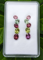 Candy Prism Tourmaline Dangle Earring Pair Set