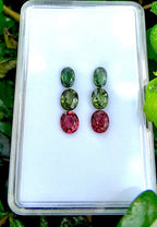 Forest to Fuchsia Tourmaline Drop Earring Pair Set