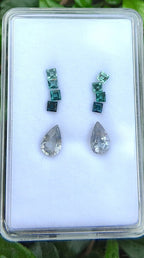 Lagoon & Mist Tourmaline Earring Pair Set