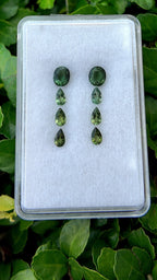 Verdant Cascade Tourmaline Earring Pair Set