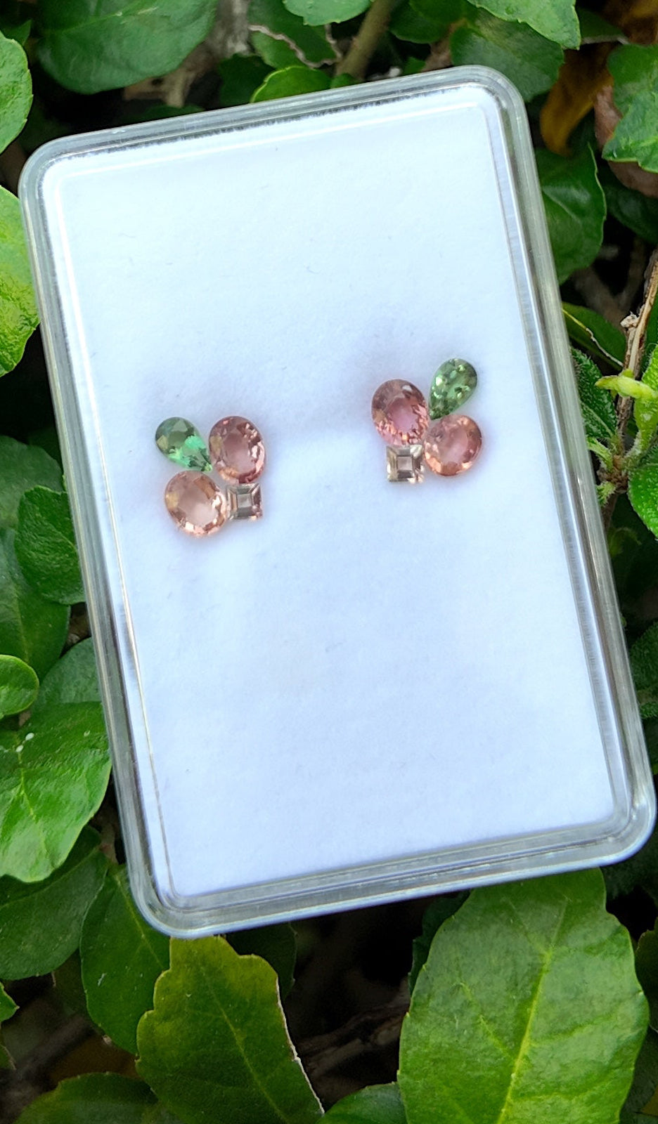 Peach Bloom Tourmaline Earring Pair Set
