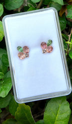 Peach Bloom Tourmaline Earring Pair Set