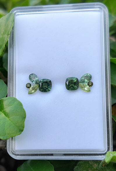 Par de aretes de turmalina Green Mirage