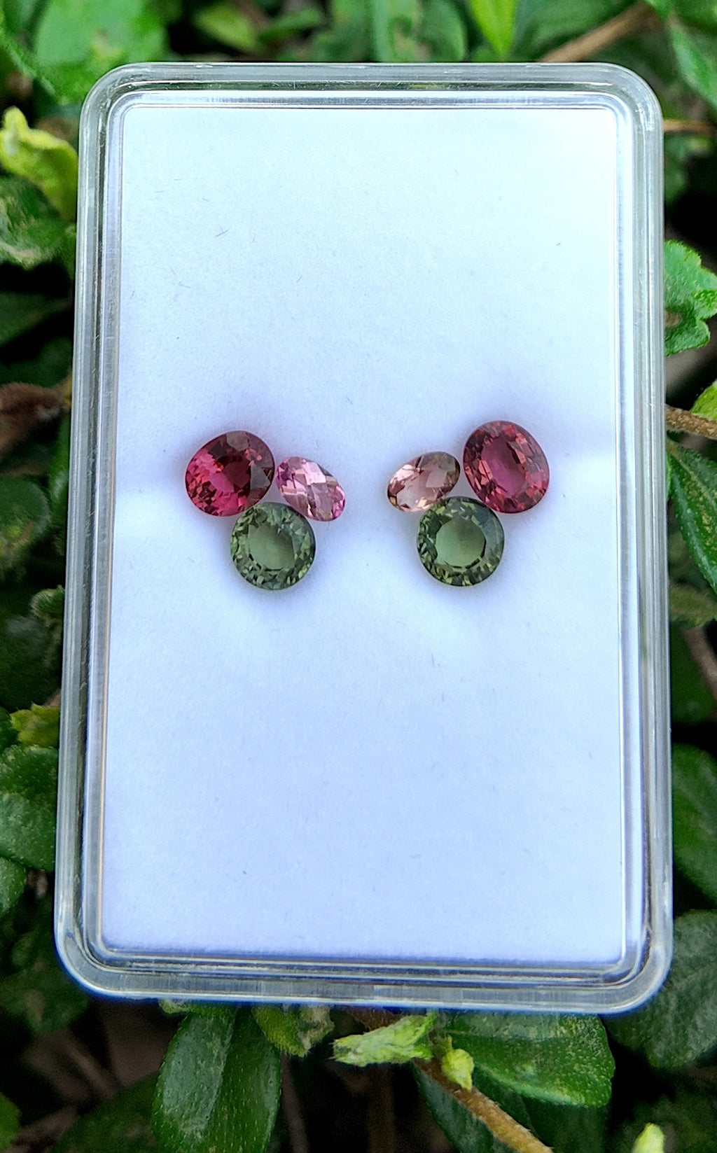 Fuchsia Arc Tourmaline Stud Earring Pair Set