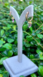 Blush Tumble Hoop Charms