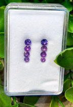 Violet Cascade Sapphire Dangler Earrings Set