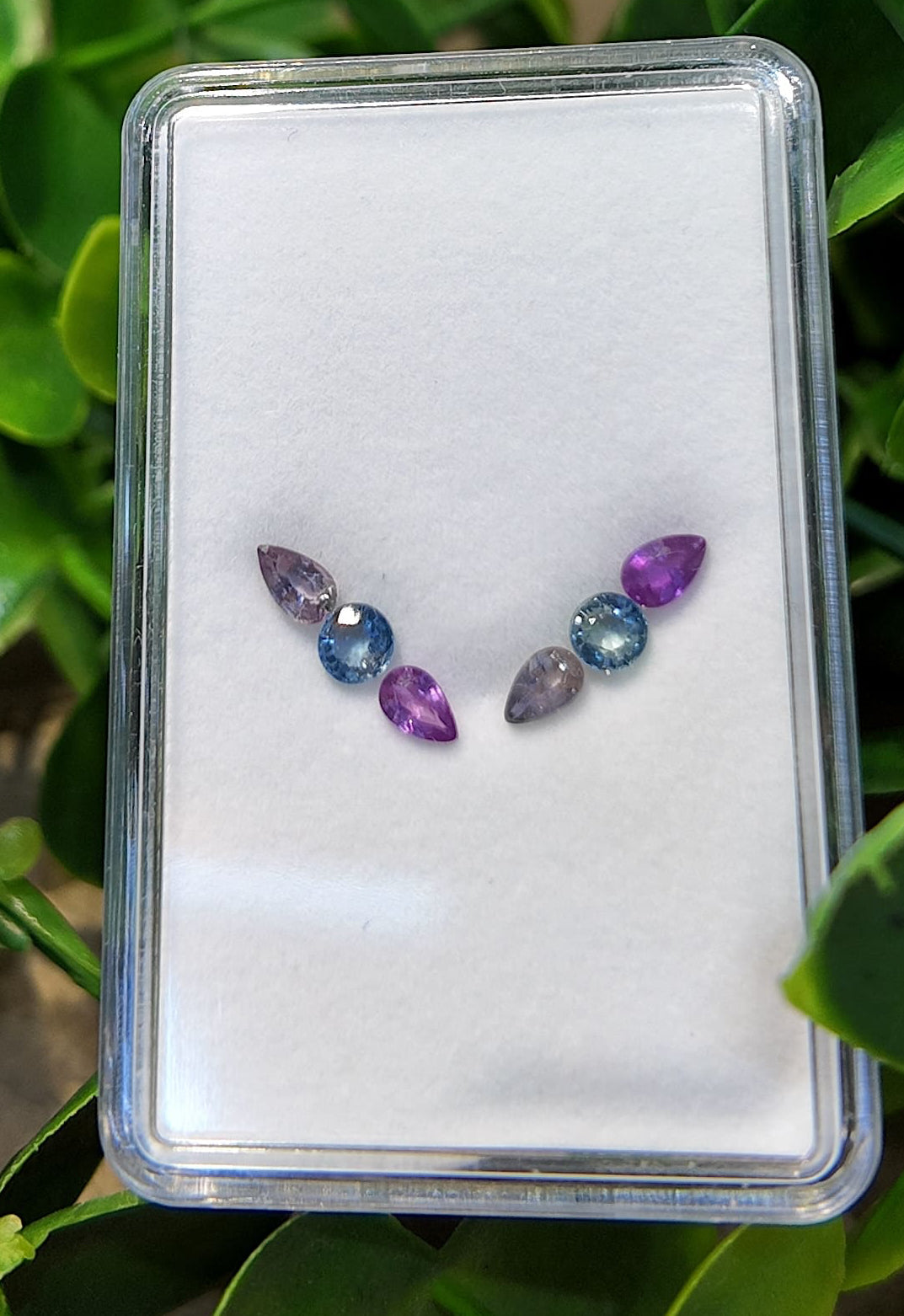 Aurora Arrow Sapphire Stud Pair Set