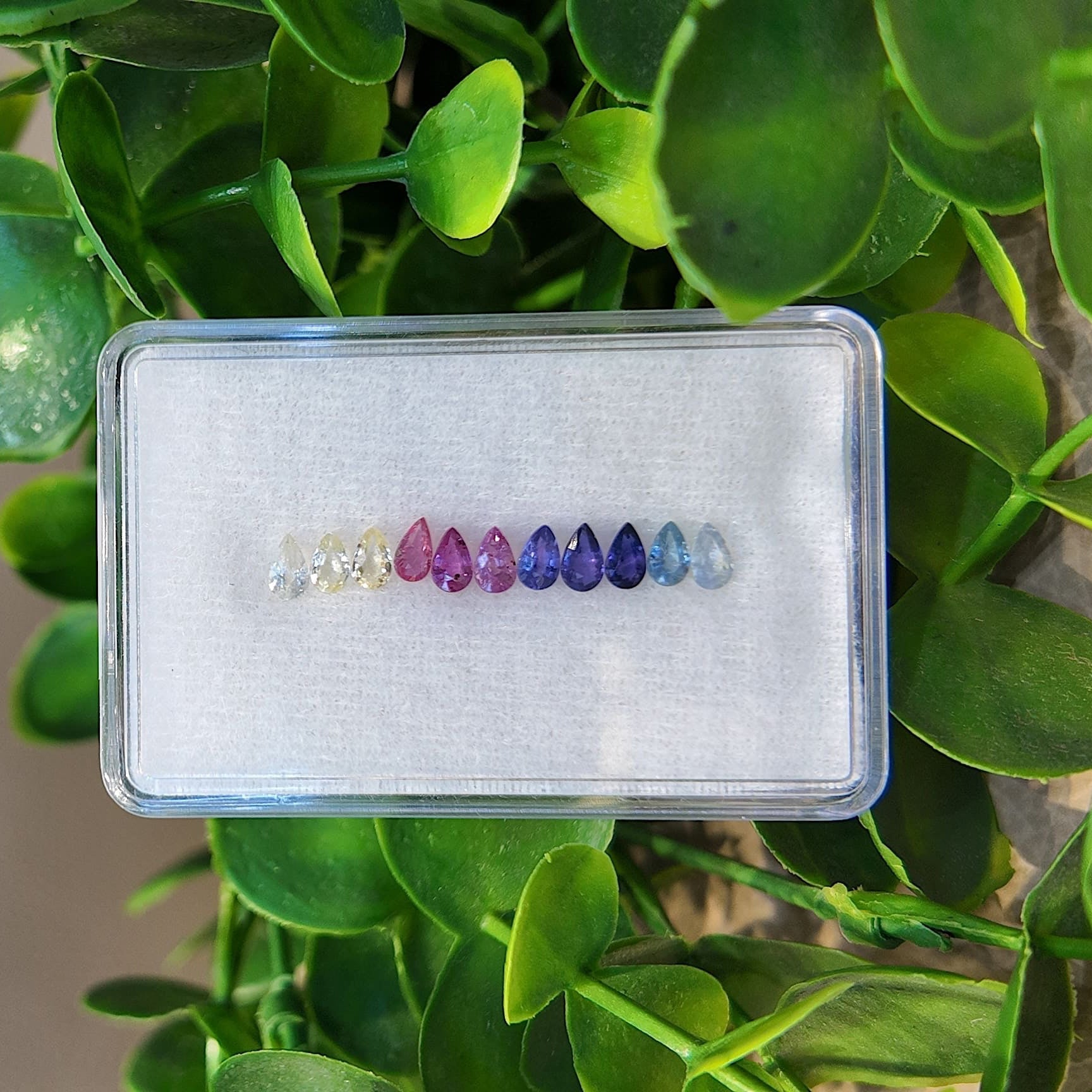 Bloom Pear Rainbow Sapphire Set