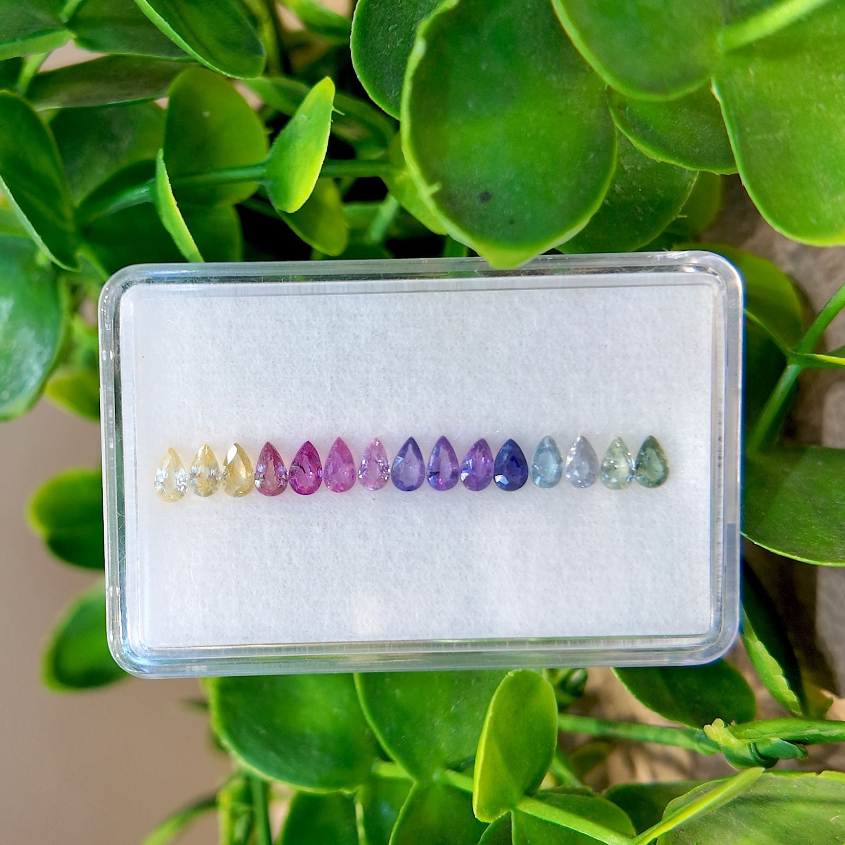 Bloom Pear Rainbow Sapphire Set