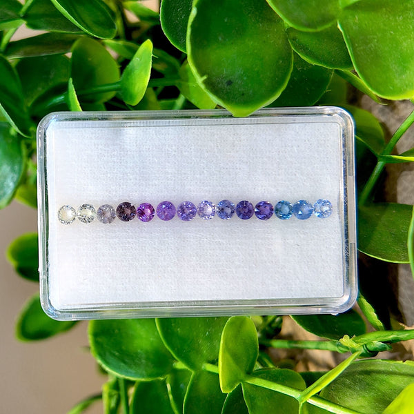 Lumi Round Rainbow Sapphire Set