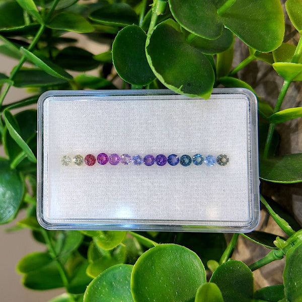 Lumi Round Rainbow Sapphire Set