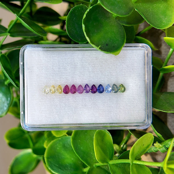 Bloom Pear Rainbow Sapphire Set
